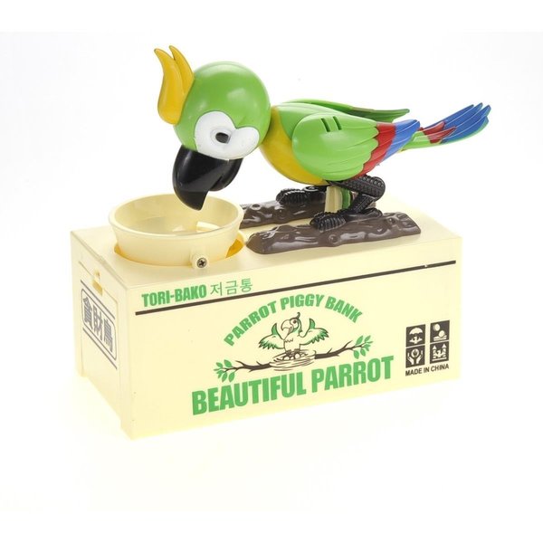 Azimport Azimport MPT501 Green Cute Parrot Piggy Bank - Green MPT501 Green